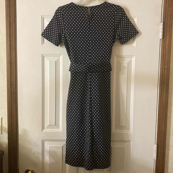 Zara Polka Dot Bodycon Belted Dress Size Medium - Picture 6 of 9